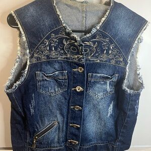 Embroidered Denim Jean Jacket